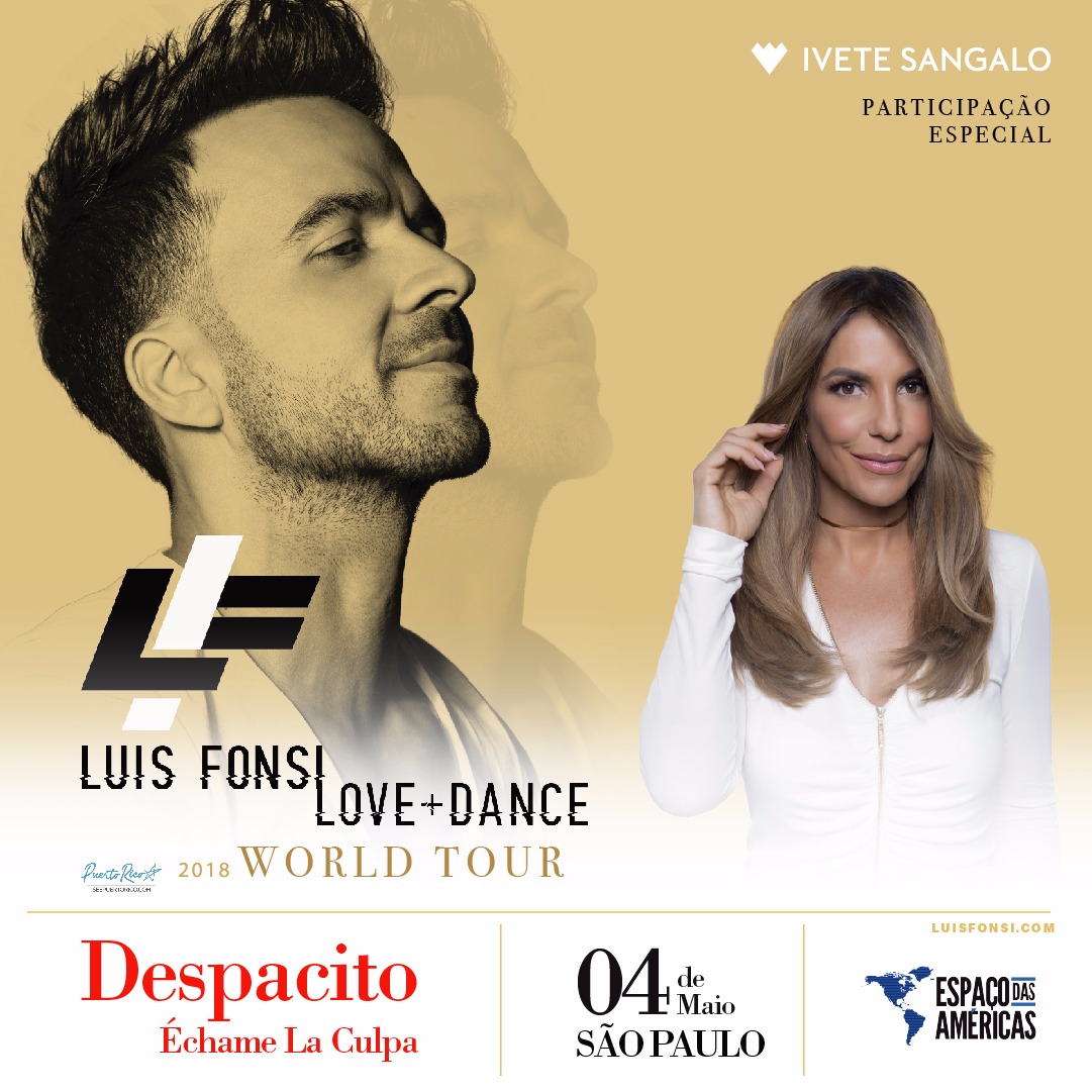 IVETE SANGALO E LUIS FONSI VÃO CANTAR JUNTOS EM SÃO PAULO